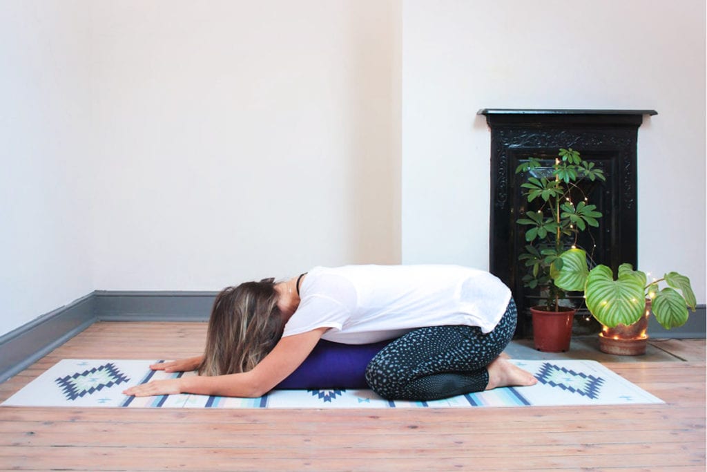 Balasana restorative yoga